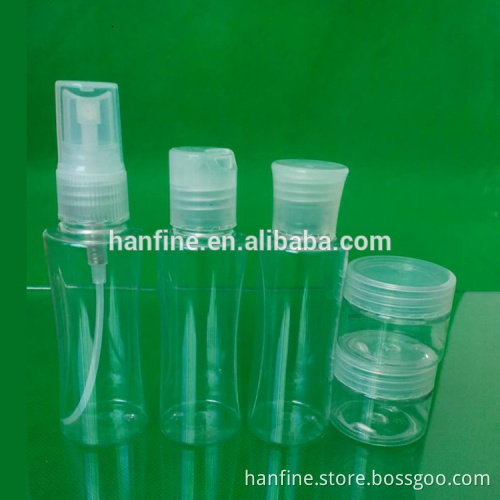 Factory new sale 5pcs in PVC bag portable cosmetic bottle travel set
